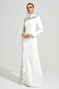Benvora White Diamond Maxi Dress