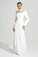 Benvora White Diamond Maxi Dress