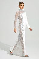 Benvora White Diamond Maxi Dress