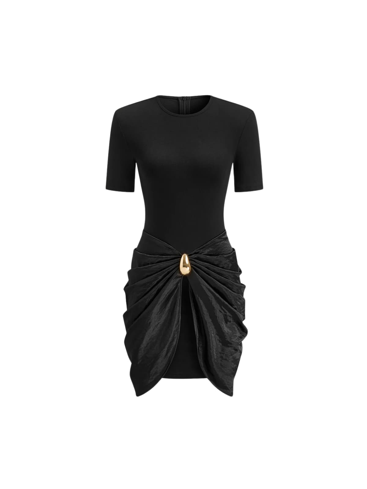 Corten Short Sleeve Ruched Mini Dress