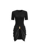 Corten Short Sleeve Ruched Mini Dress