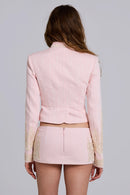 Brundel Jacket and Shorts Set with Metal Buckle Detail