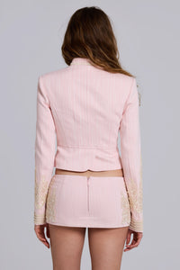 Brundel Jacket and Shorts Set with Metal Buckle Detail