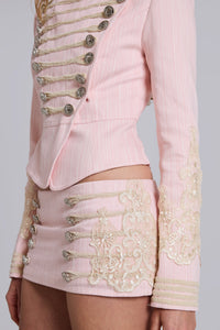 Brundel Jacket and Shorts Set with Metal Buckle Detail