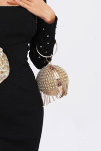 Nyrix Gold Round Ball Bag