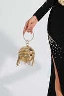 Nyrix Gold Round Ball Bag