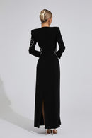 Gaussia Diamond Maxi Dress In Black