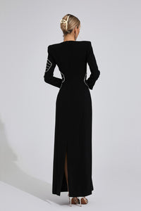 Gaussia Diamond Maxi Dress In Black