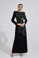 Gaussia Diamond Maxi Dress In Black