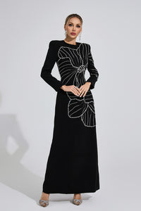 Gaussia Diamond Maxi Dress In Black