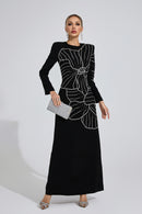 Gaussia Diamond Maxi Dress In Black
