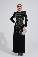 Gaussia Diamond Maxi Dress In Black