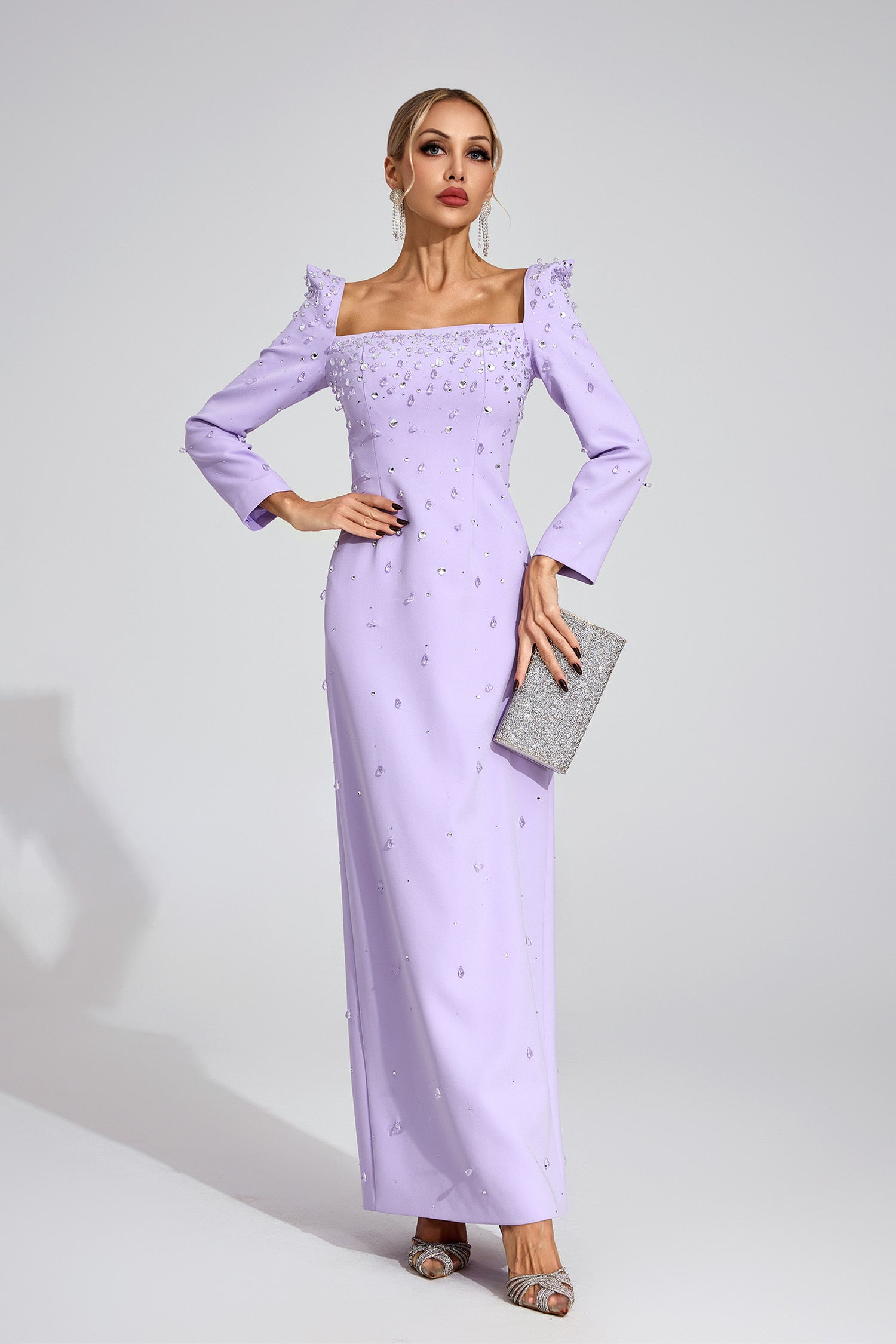 Ballari Diamond Maxi Dress In Purple