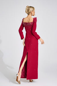 Ballari Red Diamond Maxi Dress