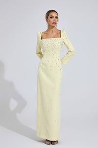 Ballari Diamond Maxi Dress In Yellow