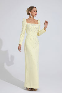 Ballari Diamond Maxi Dress In Yellow