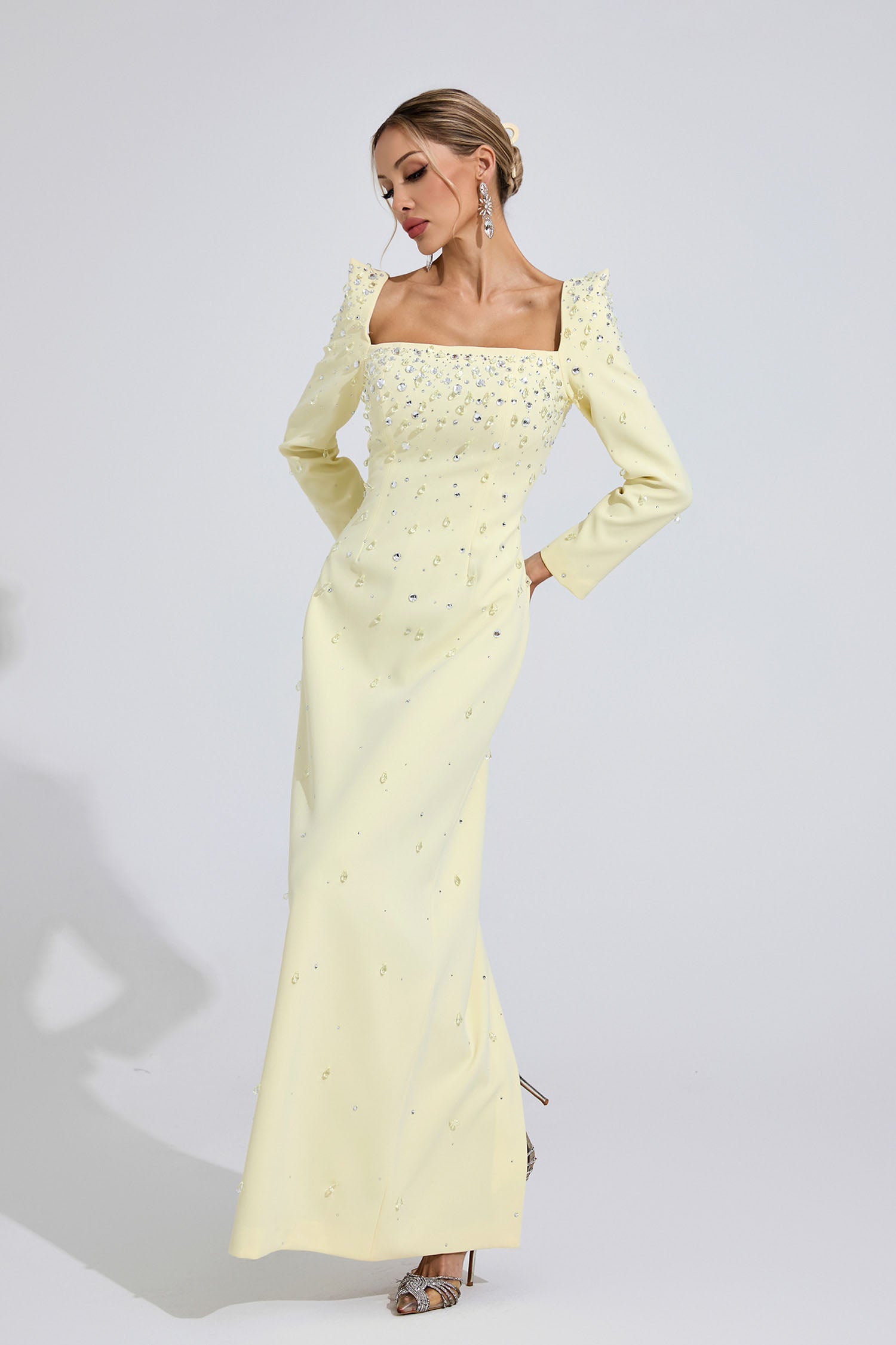 Ballari Diamond Maxi Dress In Yellow