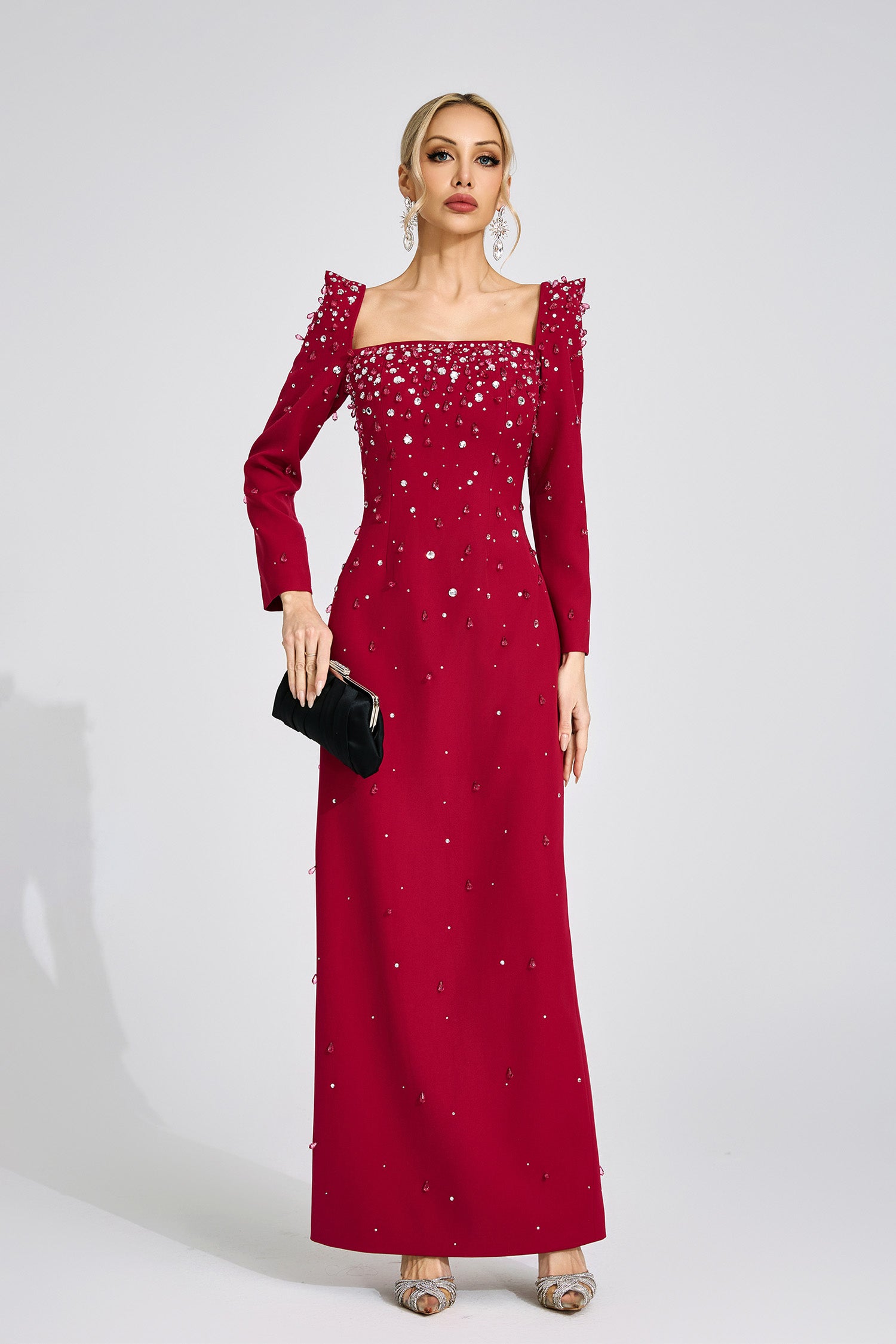 Ballari Red Diamond Maxi Dress