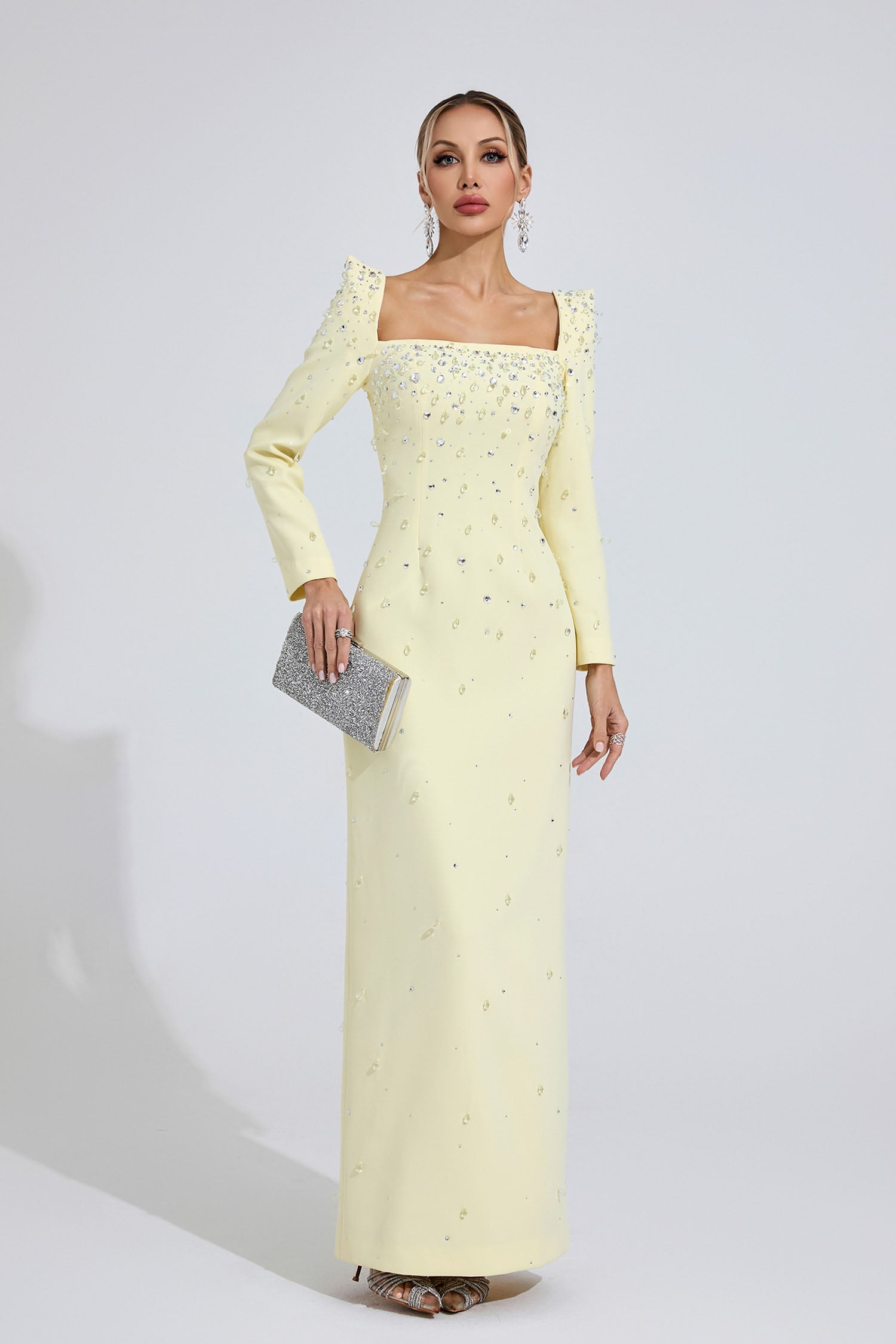 Ballari Diamond Maxi Dress In Yellow