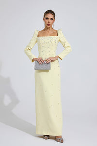 Ballari Diamond Maxi Dress In Yellow