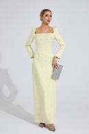 Ballari Diamond Maxi Dress In Yellow