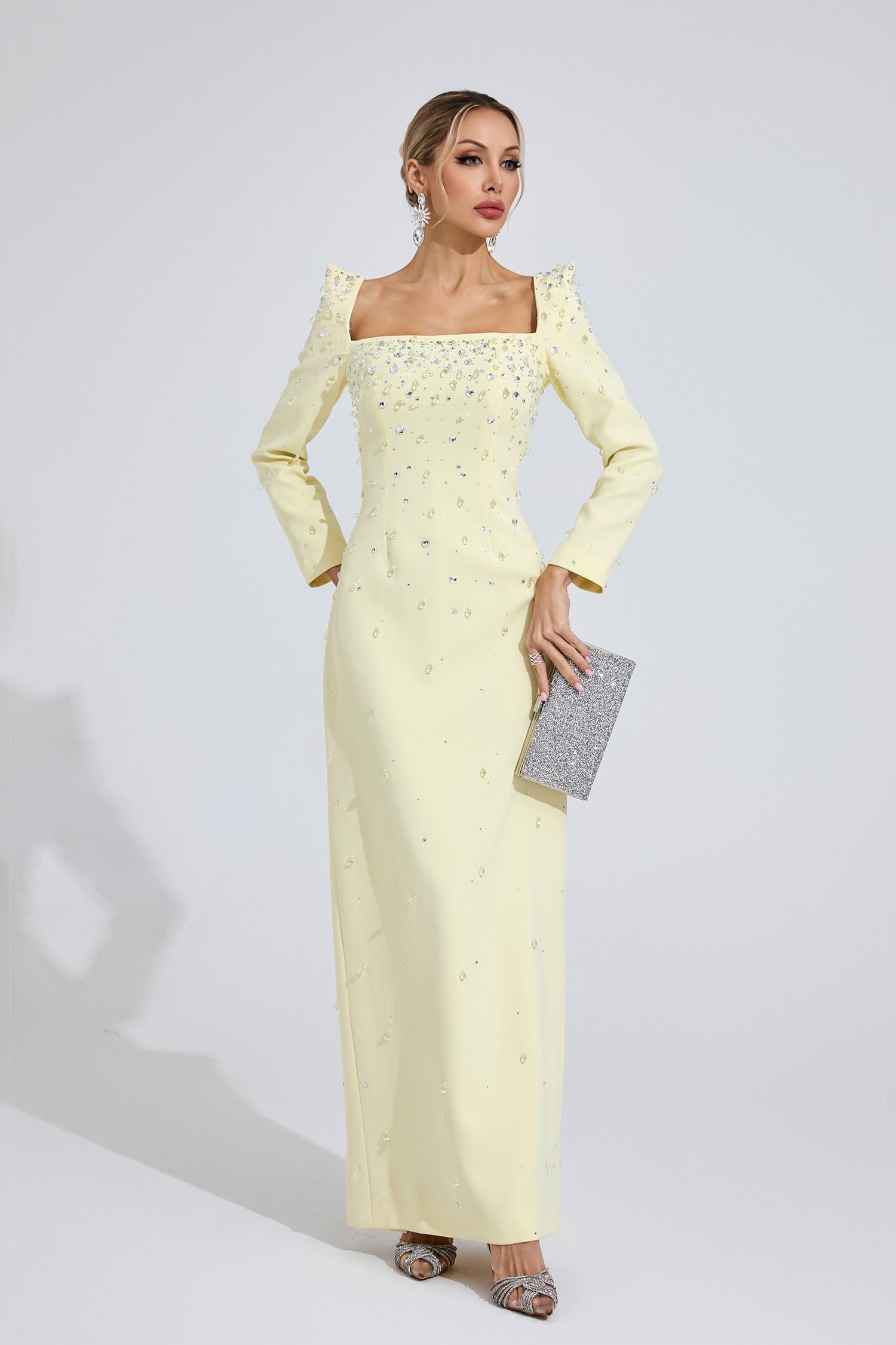Ballari Diamond Maxi Dress In Yellow