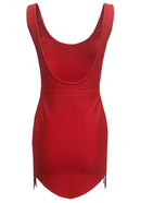 Finka Embellished Tassel Detail Mini Dress In Red