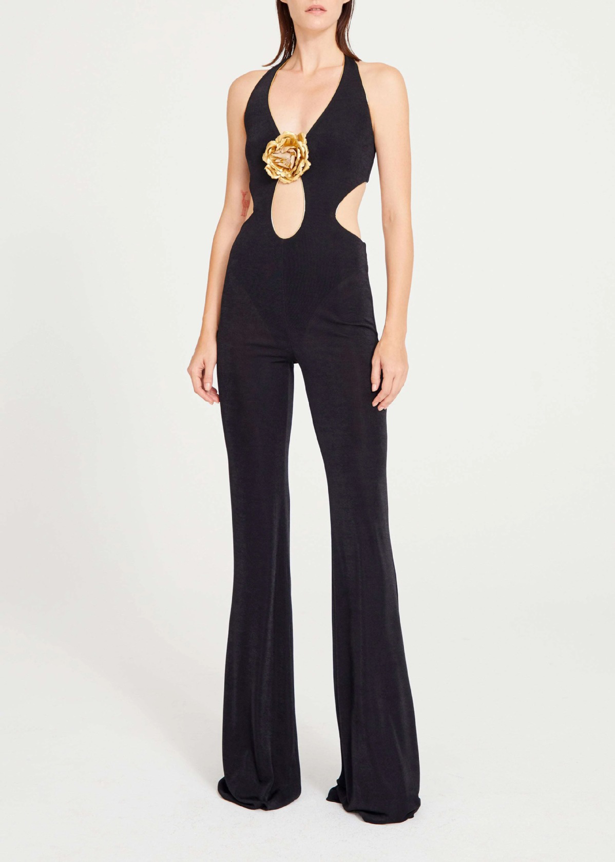 Kanako Floral Sleeveless Backless Jumpsuit