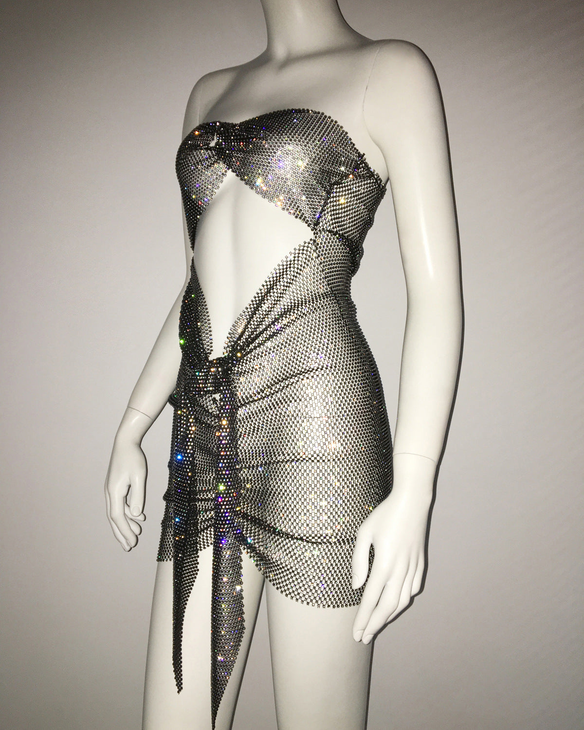 Serena Cutout Chainmail  Mini Dress