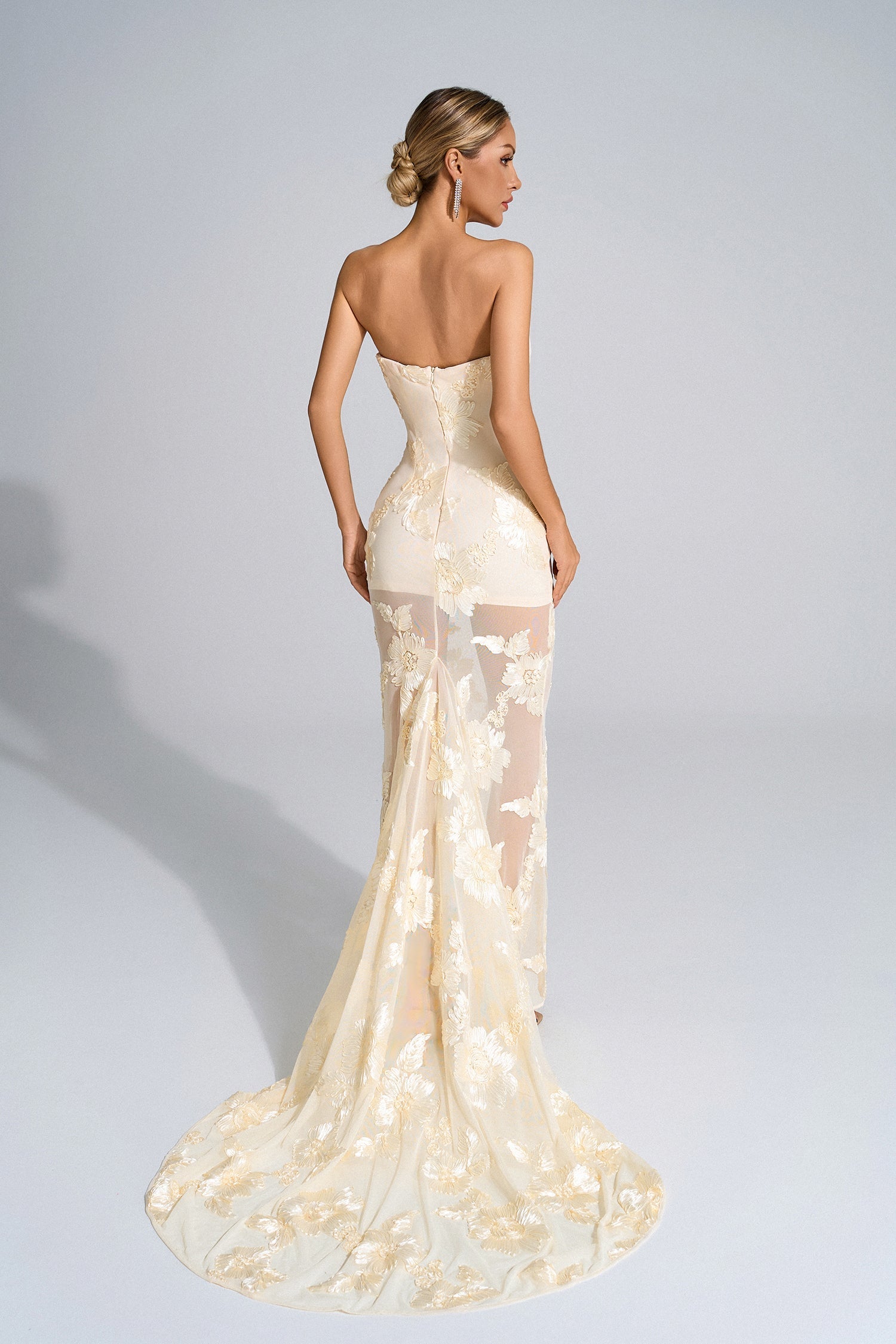 Havelock Floral Maxi Dress In Apricot