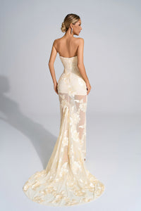 Havelock Floral Maxi Dress In Apricot