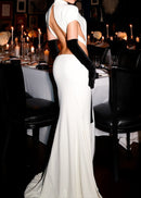 Dabney Bow Backless Maxi Dress In White