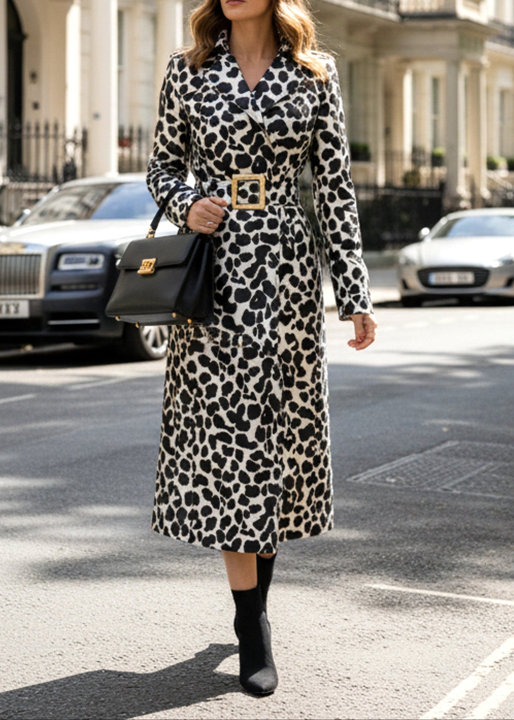 Romney Animal Print Trench Coat