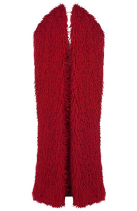 Styx Mesh Insert Tassel Maxi Dress In Red