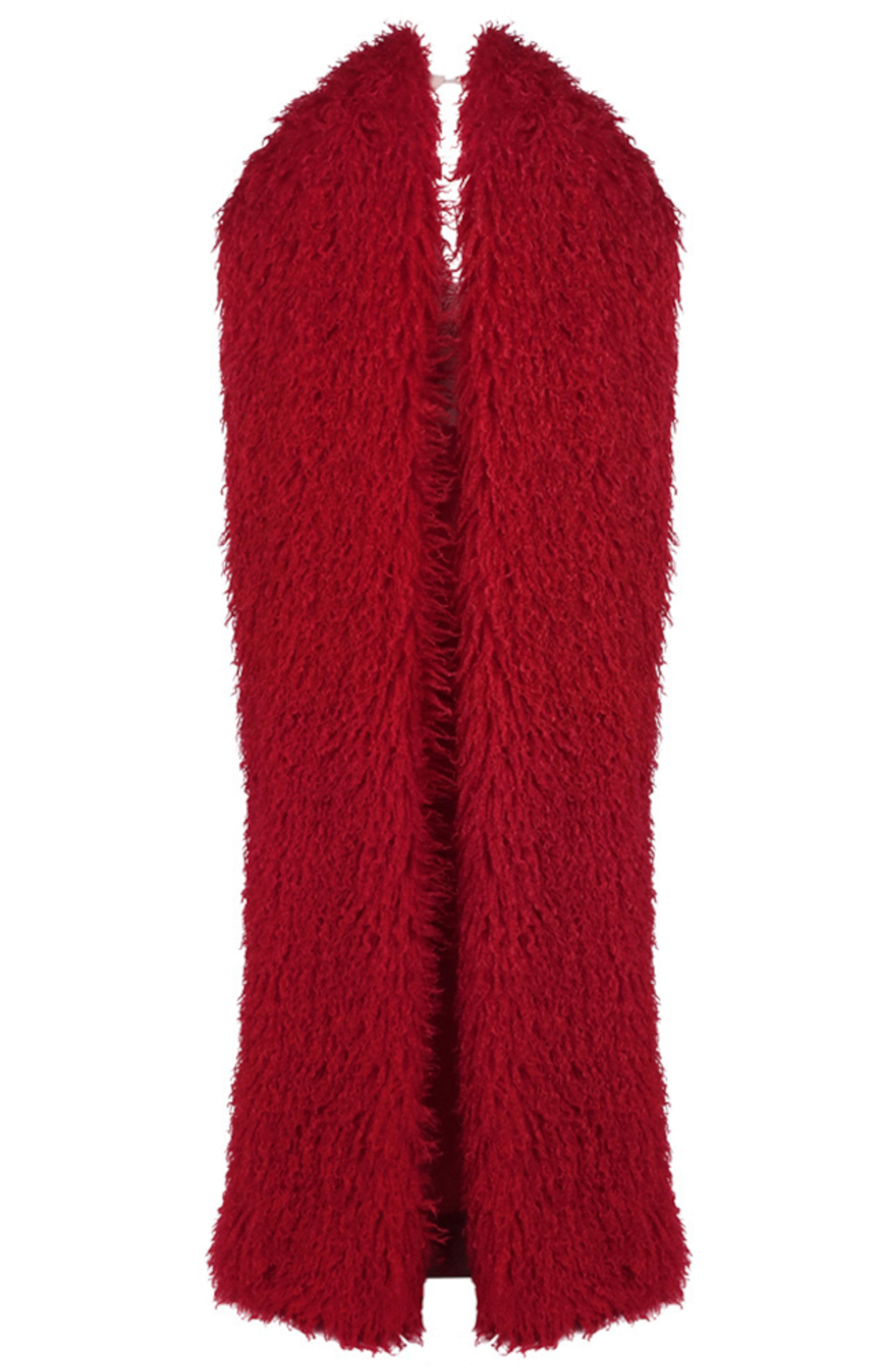 Styx Mesh Insert Tassel Maxi Dress In Red