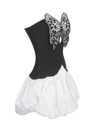 Cruze Black Bow Bandage Mini Dress