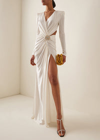 Urania Cutout Crossover Maxi Dress