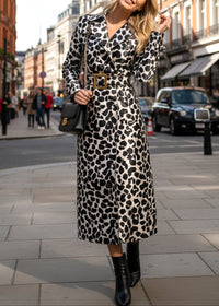 Romney Animal Print Trench Coat