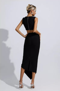 Mopaka Cutout Bandage Set In Black