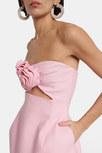 Vix Strapless Cutout Mini Dress In Pink