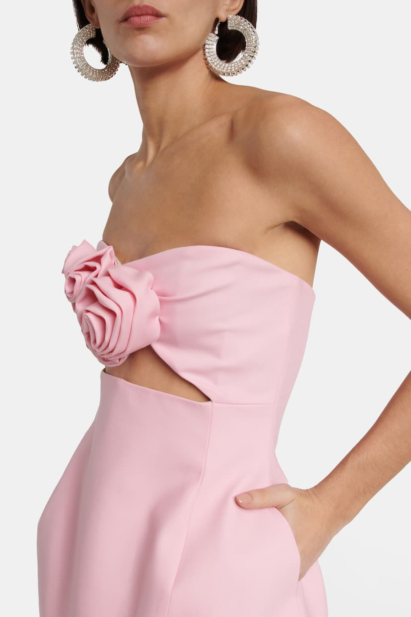 Vix Strapless Cutout Mini Dress In Pink