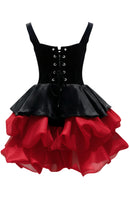 Ulyria Puff Corset Velvet Mini Dress