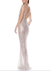 Hemira Bow Detail Sequin Maxi Dress
