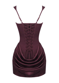 Eames Draped Detail Corset Mini Dress