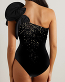 Edina Flower Sequin Swimsuit And Skirt