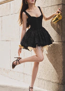 Alysha Sequin Floral Skater Mini Dress