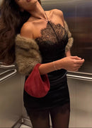 Jyxondra Halterneck Corset Lace Midi Dress