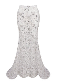 Nedelya Crystal-Embellished Backless Suit Blazer And Maxi Skirt Set