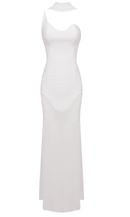 Kari Bandage Mesh Maxi Dress In White