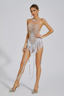 Salama Crystal Fringe Bodysuit